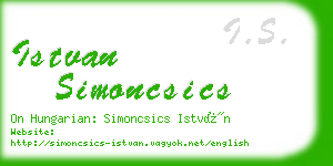 istvan simoncsics business card